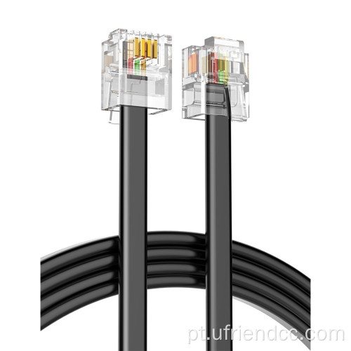 CAT5 Ethernet 6P6C Adaptador de rede feminino Cabo plano